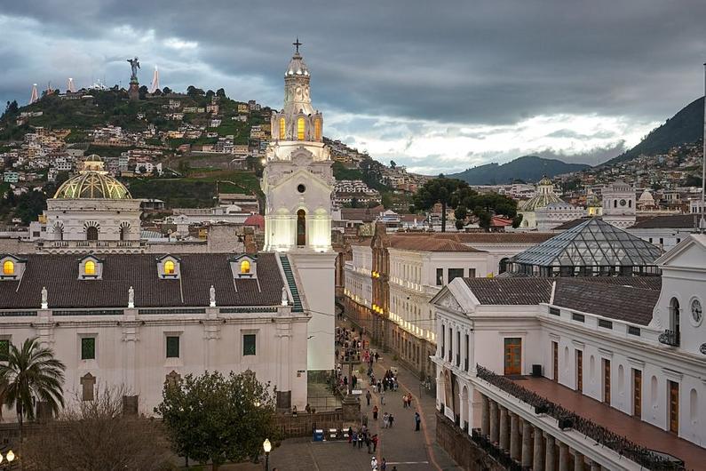 Historic center in Quito Ecuador